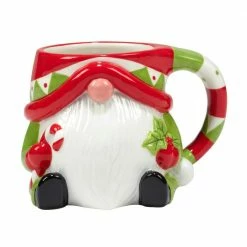 Holiday Magic Gnomes 18 oz. Multi-Colored Earthenware 3-D Beverage Mug (Set of 4) by Certified International