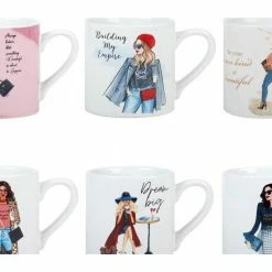 Girlfriends 20 oz. Assorted Colors Stoneware Beverage Mugs (Set of 6) by Certified International 7 Girlfriends 20 oz. Assorted Colors Stoneware Beverage Mugs (Set of 6) by Certified International -Certified International Sales certified international coffee cups mugs 41252set6 4f 1000