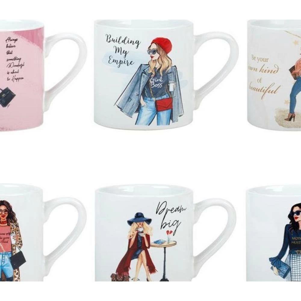 Girlfriends 20 oz. Assorted Colors Stoneware Beverage Mugs (Set of 6) by Certified International 5 Girlfriends 20 oz. Assorted Colors Stoneware Beverage Mugs (Set of 6) by Certified International - Image 3