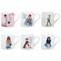 Girlfriends 20 oz. Assorted Colors Stoneware Beverage Mugs (Set of 6) by Certified International 6 Girlfriends 20 oz. Assorted Colors Stoneware Beverage Mugs (Set of 6) by Certified International -Certified International Sales certified international coffee cups mugs 41252set6 c3 1000