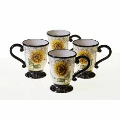 French Sunflowers 16 oz. Mug (Set of 4) by Certified International
