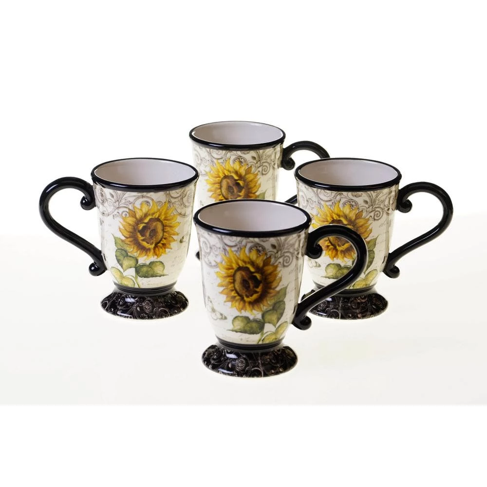 French Sunflowers 16 oz. Mug (Set of 4) by Certified International 3 French Sunflowers 16 oz. Mug (Set of 4) by Certified International