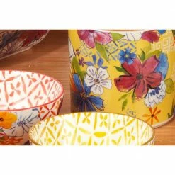 Flower Power 28 oz. Porcelain Jumbo Cups (Set of 4) by Certified International -Certified International Sales certified international coffee cups mugs 45160set4 4f 1000