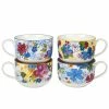 Flower Power 28 oz. Porcelain Jumbo Cups (Set of 4) by Certified International 1 Flower Power 28 oz. Porcelain Jumbo Cups (Set of 4) by Certified International -Certified International Sales certified international coffee cups mugs 45160set4 64 1000