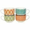 Damask Floral 28 oz. Jumbo Cups (Set of 4) by Certified International -Certified International Sales certified international coffee cups mugs 45170set4 64 1000