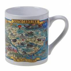 South Carolina Souvenir 20 oz. Multicolored Stoneware Jumbo Mug (Set of 6) by Certified International