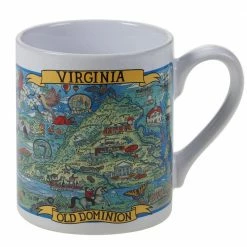Virginia Souvenir 20 oz. Multicolored Stoneware Jumbo Mug (Set of 6) by Certified International