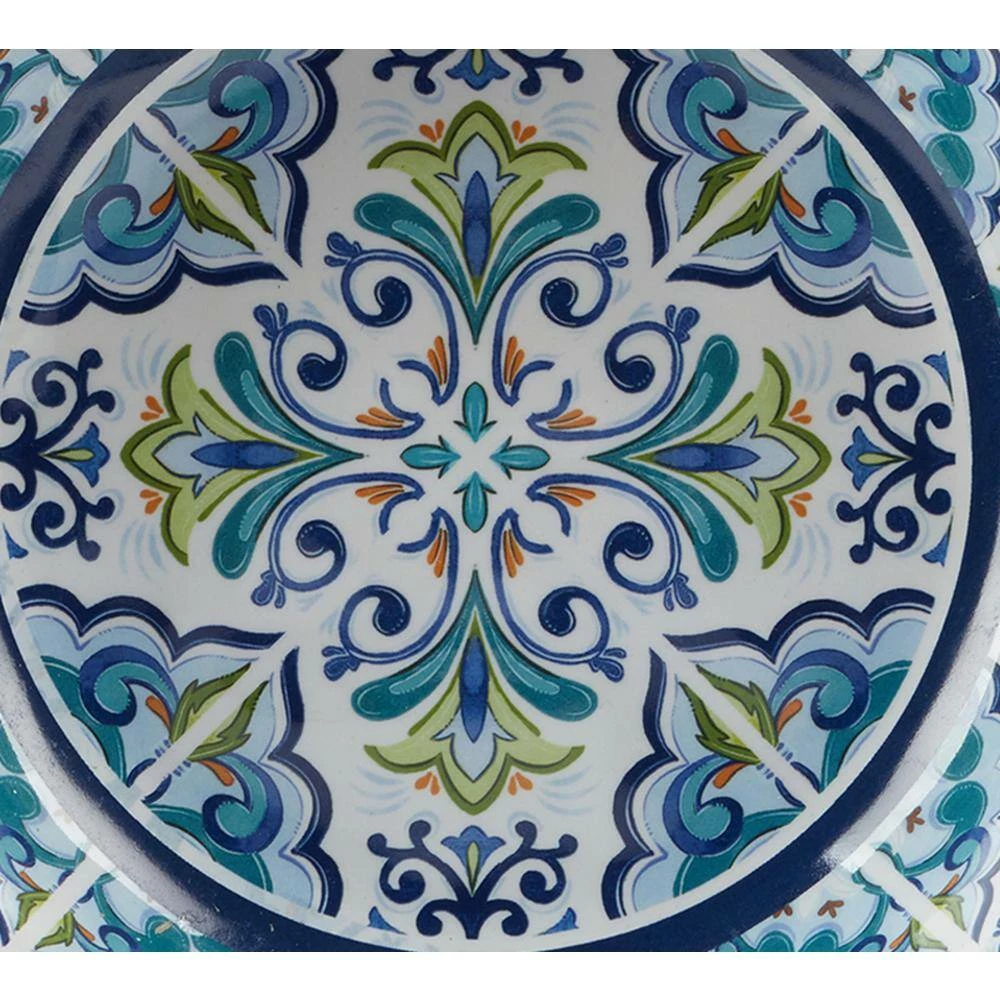 Mosaic 3-Piece Multicolored Melamine 19 in. Platter, 14.5 in. 3-Section Relish Tray, 14.5 Chip and Dip Hostess Set by Certified International 7 Mosaic 3-Piece Multicolored Melamine 19 in. Platter, 14.5 in. 3-Section Relish Tray, 14.5 Chip and Dip Hostess Set by Certified International - Image 5