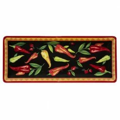 Red Hot 3-Piece Multicolored Melamine 19 in. Platter, 14.5 in. 3-Section Relish Tray, 14.5 Chip and Dip Hostess Set by Certified International -Certified International Sales certified international divided serving dishes 32785 4f 1000