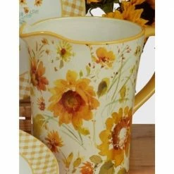 Sunflowers Forever 96 fl. oz. Earthenware Pitcher by Certified International -Certified International Sales certified international drink pitchers 28781 4f 1000