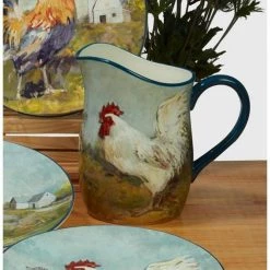 Rooster Meadow 96 fl. oz. Earthenware Pitcher by Certified International -Certified International Sales certified international drink pitchers 28806 4f 1000