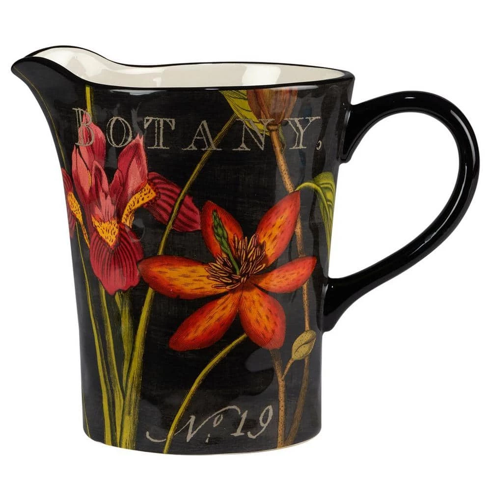 Botanical Floral 112 fl. oz. Multicolored Earthenware Pitchers by Certified International 3 Botanical Floral 112 fl. oz. Multicolored Earthenware Pitchers by Certified International
