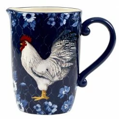 Indigo Rooster 96 fl. oz. Multicolored Earthenware Pitchers by Certified International