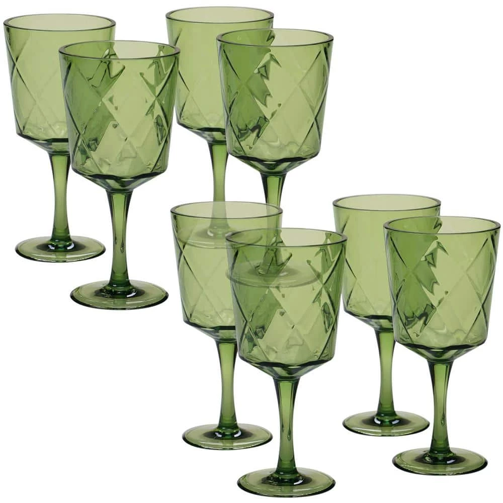 8-Piece 13 oz. Green Acrylic Goblet Glass by Certified International 3 8-Piece 13 oz. Green Acrylic Goblet Glass by Certified International