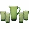 5-Piece Green Drinkware Set by Certified International 2 5-Piece Green Drinkware Set by Certified International -Certified International Sales certified international drinking glasses sets green5pc 64 1000