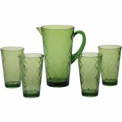 5-Piece Green Drinkware Set by Certified International