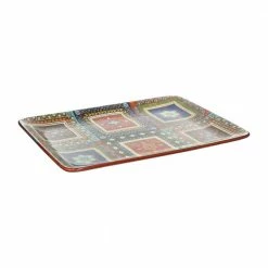 Monterrey 16 in. x 12 in. Multi-Colored Ceramic Rectangular Platter by Certified International