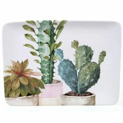 Cactus Verde Ceramic Rectangular Platter by Certified International