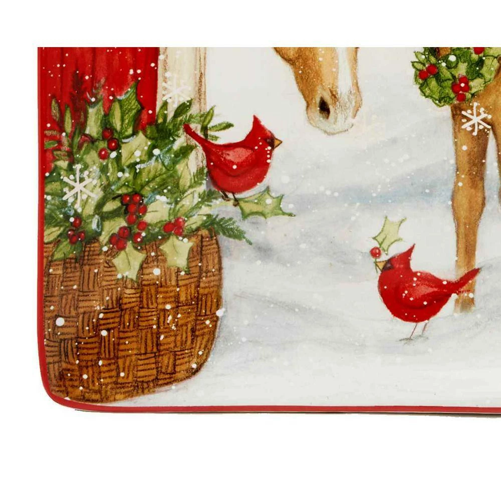 Christmas on the Farm by Susan Winget 12.5 in. Square Platter by Certified International 4 Christmas on the Farm by Susan Winget 12.5 in. Square Platter by Certified International - Image 2