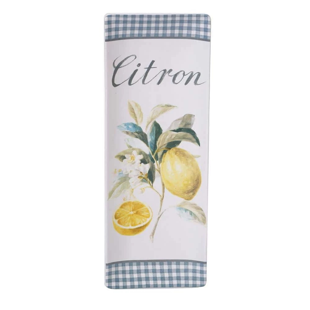 16 in. Multi-Colored Stoneware Citron Rectangular Platter by Certified International 3 16 in. Multi-Colored Stoneware Citron Rectangular Platter by Certified International