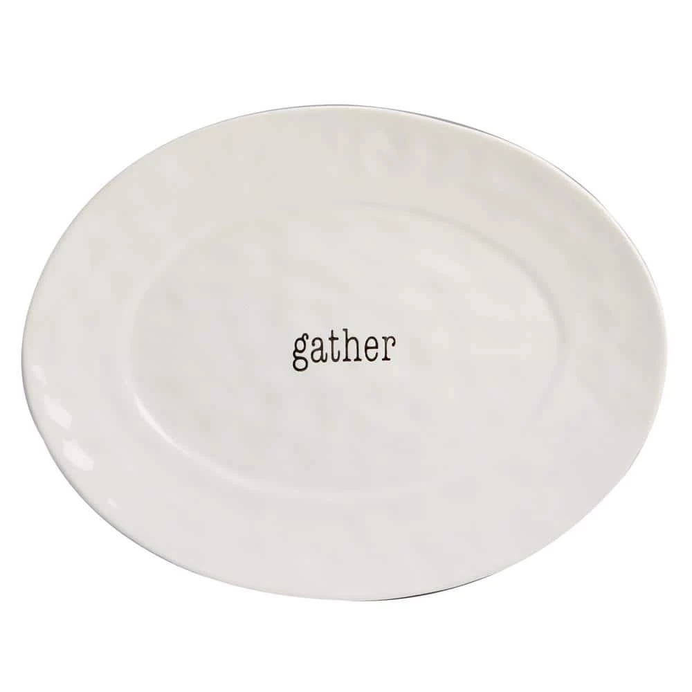 It's Just Words Multi-Colored 16 in. x 12 in. Ceramic Oval Platter by Certified International 3 It's Just Words Multi-Colored 16 in. x 12 in. Ceramic Oval Platter by Certified International