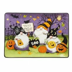 Halloween Gnomes 10 in. Assorted Colors Earthenware Platter by Certified International