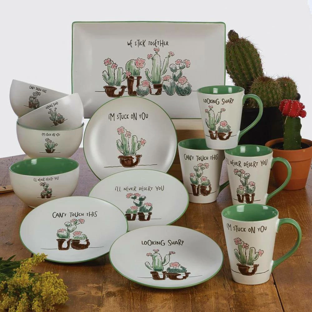 14 in. Multi-Colored Stoneware Desert Bloom Rectangular Platter by Certified International 4 14 in. Multi-Colored Stoneware Desert Bloom Rectangular Platter by Certified International - Image 2