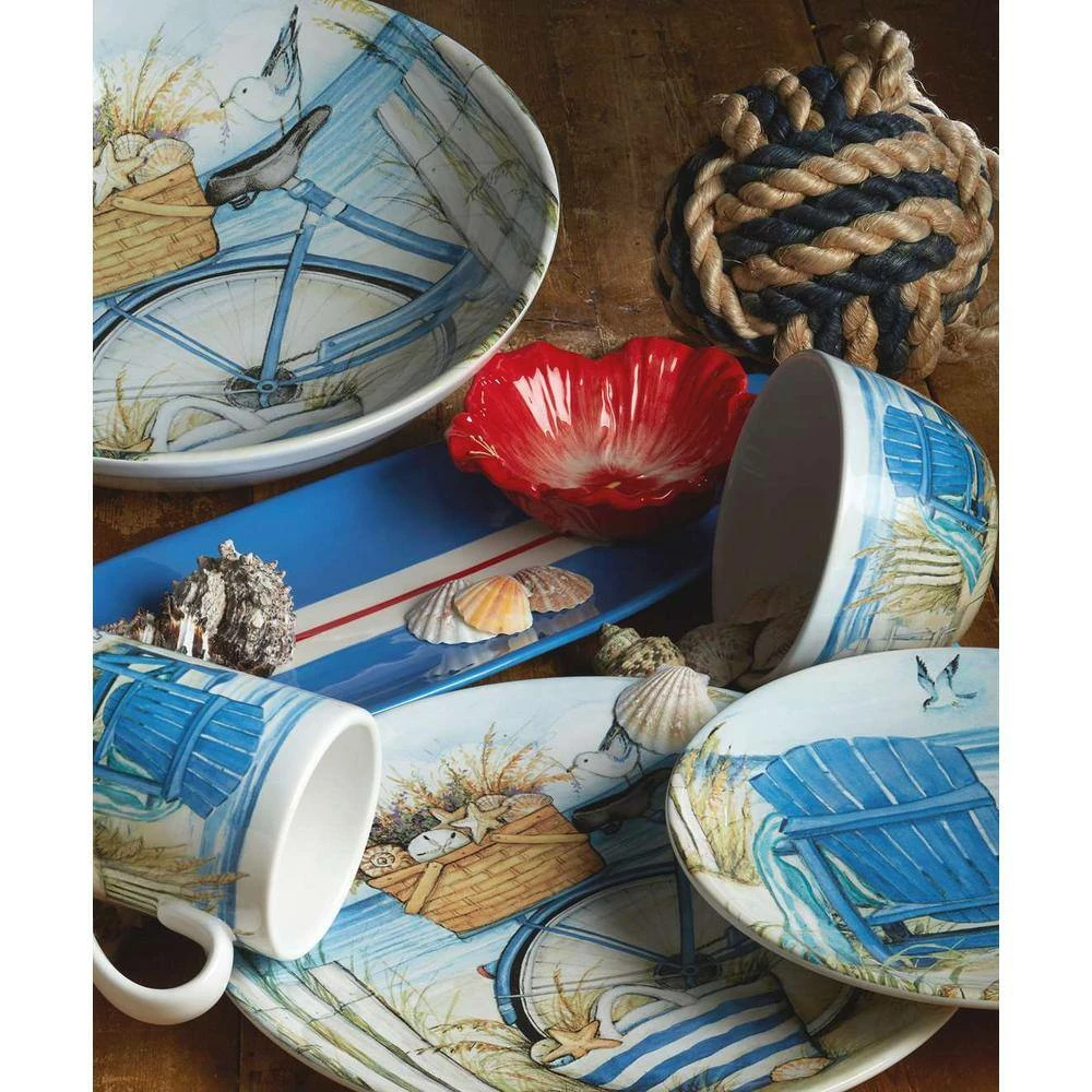 18 in. By the Sea 3-D Surfboard Multicolored Chip and Dip by Certified International 5 18 in. By the Sea 3-D Surfboard Multicolored Chip and Dip by Certified International - Image 3