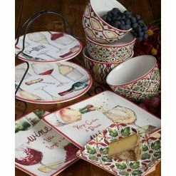 Napa 13.5 in. Multi-Colored Earthenware Chip and Dip by Certified International -Certified International Sales certified international platters 28136 31 1000