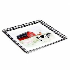 On the Farm 13 in. Assorted Colors Earthenware Square Platter by Certified International -Certified International Sales certified international platters 28820 4f 1000