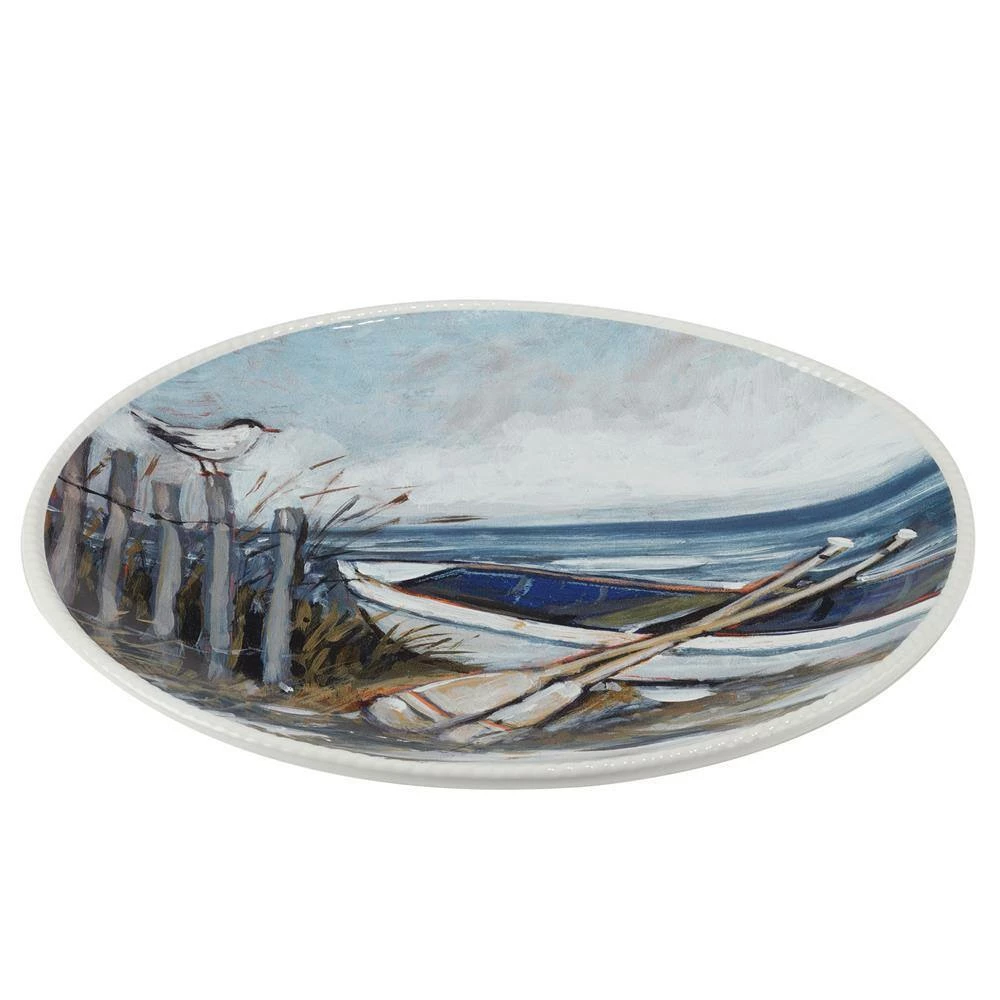Shorebirds 12.5 in. Assorted Colors Earthenware Round Platter by Certified International 5 Shorebirds 12.5 in. Assorted Colors Earthenware Round Platter by Certified International - Image 3