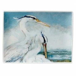Shorebirds 12 in. Assorted Colors Earthenware Rectangular Platter by Certified International