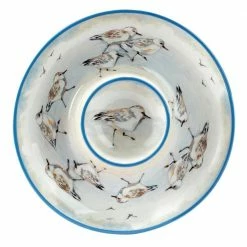 Shorebirds 13.5 in. Assorted Colors Earthenware Chip and Dip Server by Certified International -Certified International Sales certified international platters 28849 4f 1000