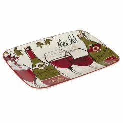 Wine Country 10 in. Assorted Colors Earthenware Rectangular Platter by Certified International -Certified International Sales certified international platters 28918 4f 1000
