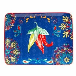 Sweet and Spicy 10 in. Assorted Colors Earthenware Rectangular Platter by Certified International