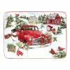 Red Truck Snowman 12 in. Multi-Colored Earthenware Serving Platter by Certified International -Certified International Sales certified international platters 29007 64 1000