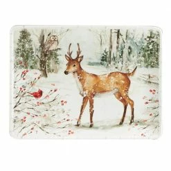 Winter's Walk 12 in. Multi-Colored Earthenware Serving Platter by Certified International