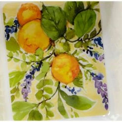 Lemon Zest 2-Piece 14 in. Round and 18 in. Oval Multicolored Melamine Platter Set by Certified International -Certified International Sales certified international platters 32764 4f 1000