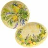 Lemon Zest 2-Piece 14 in. Round and 18 in. Oval Multicolored Melamine Platter Set by Certified International 2 Lemon Zest 2-Piece 14 in. Round and 18 in. Oval Multicolored Melamine Platter Set by Certified International -Certified International Sales certified international platters 32764 64 1000