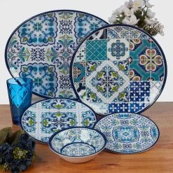 Mosaic 2-Piece 14 in. Round and 18 in. Oval Multicolored Melamine Platter Set by Certified International 11 Mosaic 2-Piece 14 in. Round and 18 in. Oval Multicolored Melamine Platter Set by Certified International -Certified International Sales certified international platters 32774 31 1000