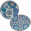 Mosaic 2-Piece 14 in. Round and 18 in. Oval Multicolored Melamine Platter Set by Certified International 1 Mosaic 2-Piece 14 in. Round and 18 in. Oval Multicolored Melamine Platter Set by Certified International -Certified International Sales certified international platters 32774 64 1000