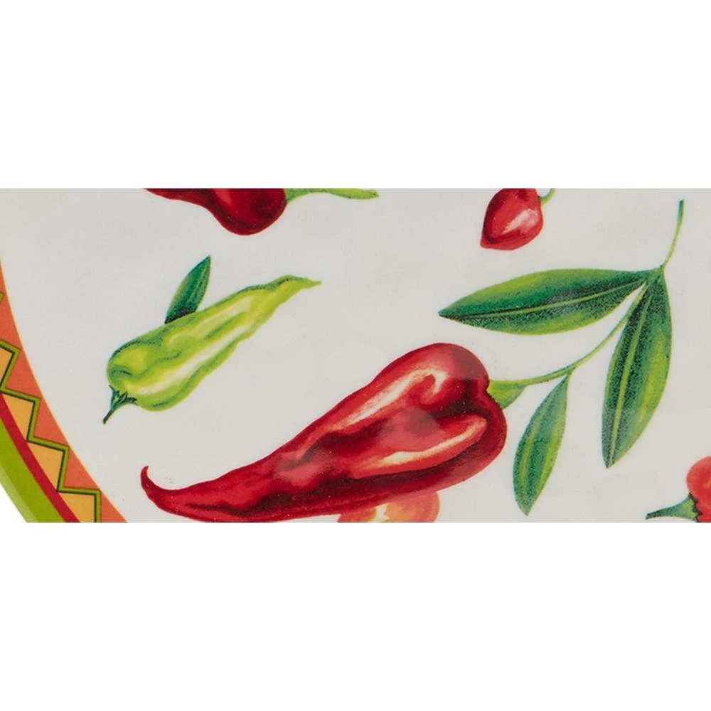 Red Hot 2-Piece 14 in. Round and 18 in. Oval Multicolored Melamine Platter Set by Certified International 6 Red Hot 2-Piece 14 in. Round and 18 in. Oval Multicolored Melamine Platter Set by Certified International - Image 4