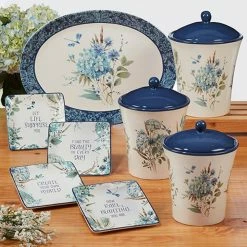 Bohemian 16 in. Blue Earthenware Oval Platter by Certified International -Certified International Sales certified international platters 37108 31 1000