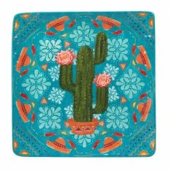 Santa Fe 12.5 in. Multicolored Earthenware Square Platter by Certified International
