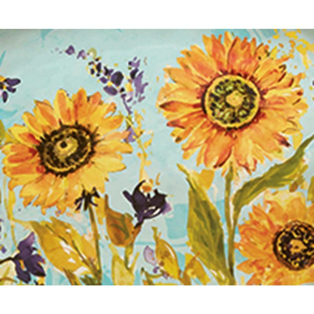 Sun Garden 13 in. Multicolored Earthenware Round Platter by Certified International 4 Sun Garden 13 in. Multicolored Earthenware Round Platter by Certified International - Image 2