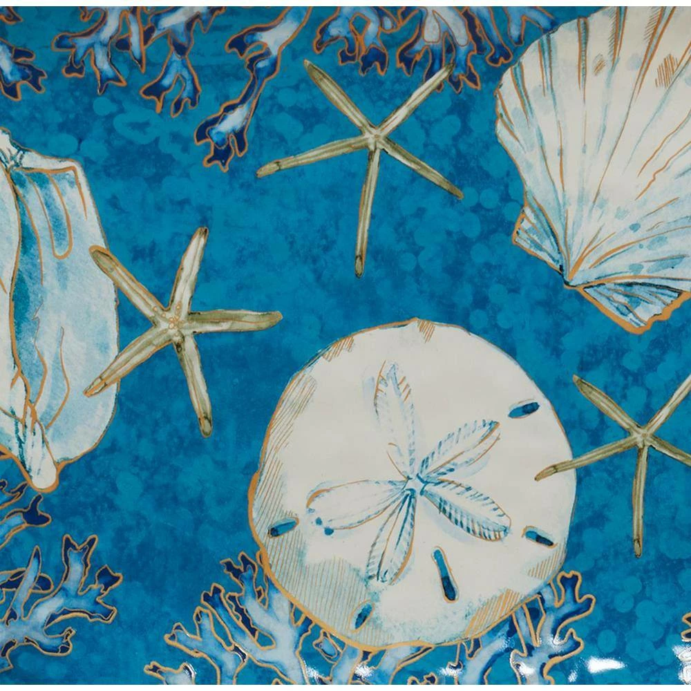 Playa Shells 12.5 in. Multicolored Earthenware Square Platter by Certified International 5 Playa Shells 12.5 in. Multicolored Earthenware Square Platter by Certified International - Image 3