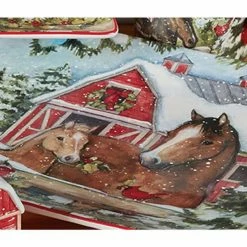 Homestead Christmas 16 in. Multicolored Earthenware Rectangular Platter by Certified International -Certified International Sales certified international platters 37292 1f 1000