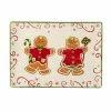 Holiday Magic Gingerbread 14 in. Multicolored Earthenware Rectangular Platter by Certified International