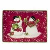 Holiday Magic Snowman 14 in. Multicolored Earthenware Rectangular Platter by Certified International 1 Holiday Magic Snowman 14 in. Multicolored Earthenware Rectangular Platter by Certified International -Certified International Sales certified international platters 37342 64 1000