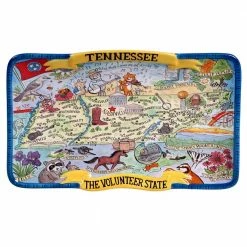 Tennessee Souvenir 13 in. x 8 in. Multicolored Earthenware Rectangular Platter by Certified International